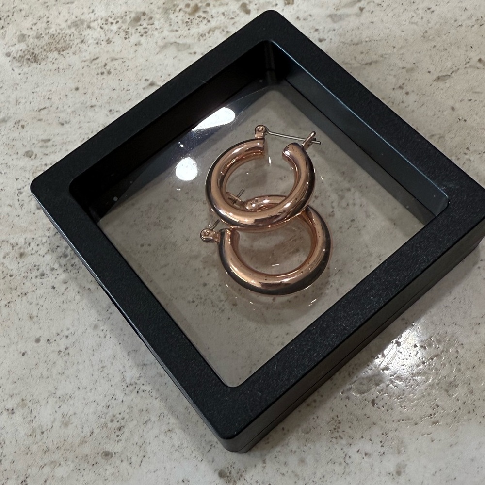 Luv AJ Baby Amalfi Tube Hoops in Rosegold